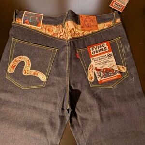 Japanese Brand Red Monkey Company Jeans Evisu Men's Size 34 " Waist X 34" Length